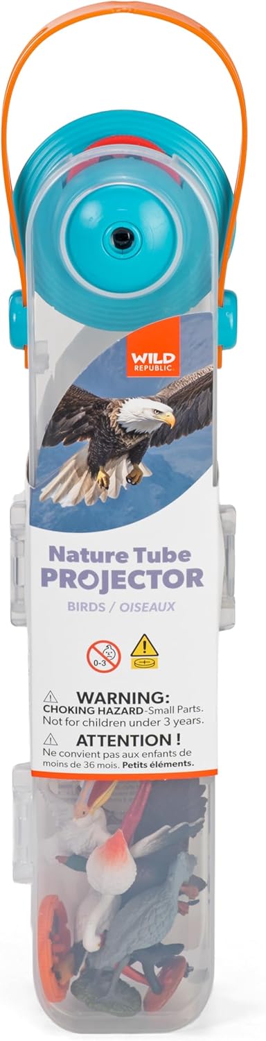 Wild Republic Nature Tube Projector Birds, Gift for Kids, Great for Hours of Independent Play