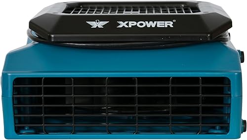 Miniatura 4 de XPOWER XL-760AM 1/3 HP 1150 CFM Motor sellado ventilador de perfil bajo, motor de aire, secadora de alfombras con tomas de corriente GFCI integradas