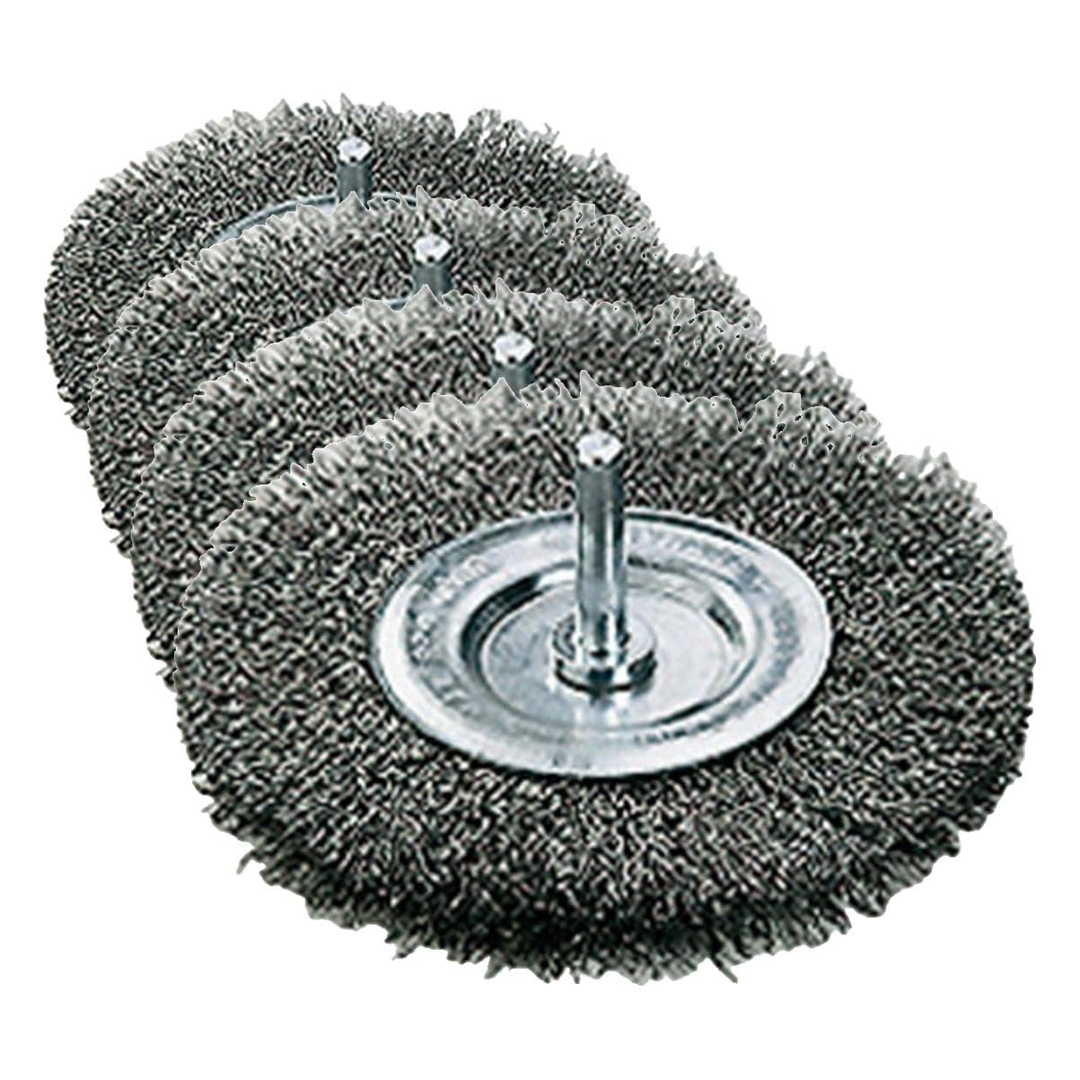 Bosch 2609256526 Spazzola a Disco per Trapani, Filo Ondulato, 6 x 8 x 50 mm (Confezione da 4)