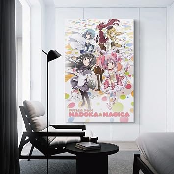 showse Puella Magi Madoka Magica Poster Canvas Wall Art Room Aesthetics HD Modern Decorative Painting For Teens Bedroom Liveroom Dorm Deco 12x18inch(30x45cm)