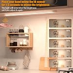 MYPLUS 16 Lumières sous Cabinet de pouce avec vague à main, sous éclairage de comptoir 4000K Blanc naturel,Dimmable,Plug et Play,LED Lumières pour armoire de cuisine, Armoire, Cabinet, Bureau