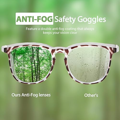 Miniatura 3 de Feaglo Lentes de seguridad, antivaho para mujeres y hombres, bloqueo de luz azul, elegantes gafas de protección para los ojos, escudo lateral