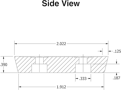 Miniatura 2 de 4 parachoques rectangulares de goma medianos – 0.390 pulgadas de alto x 2.022 pulgadas de largo x 1.005 pulgadas de ancho – Fabricado en Estados