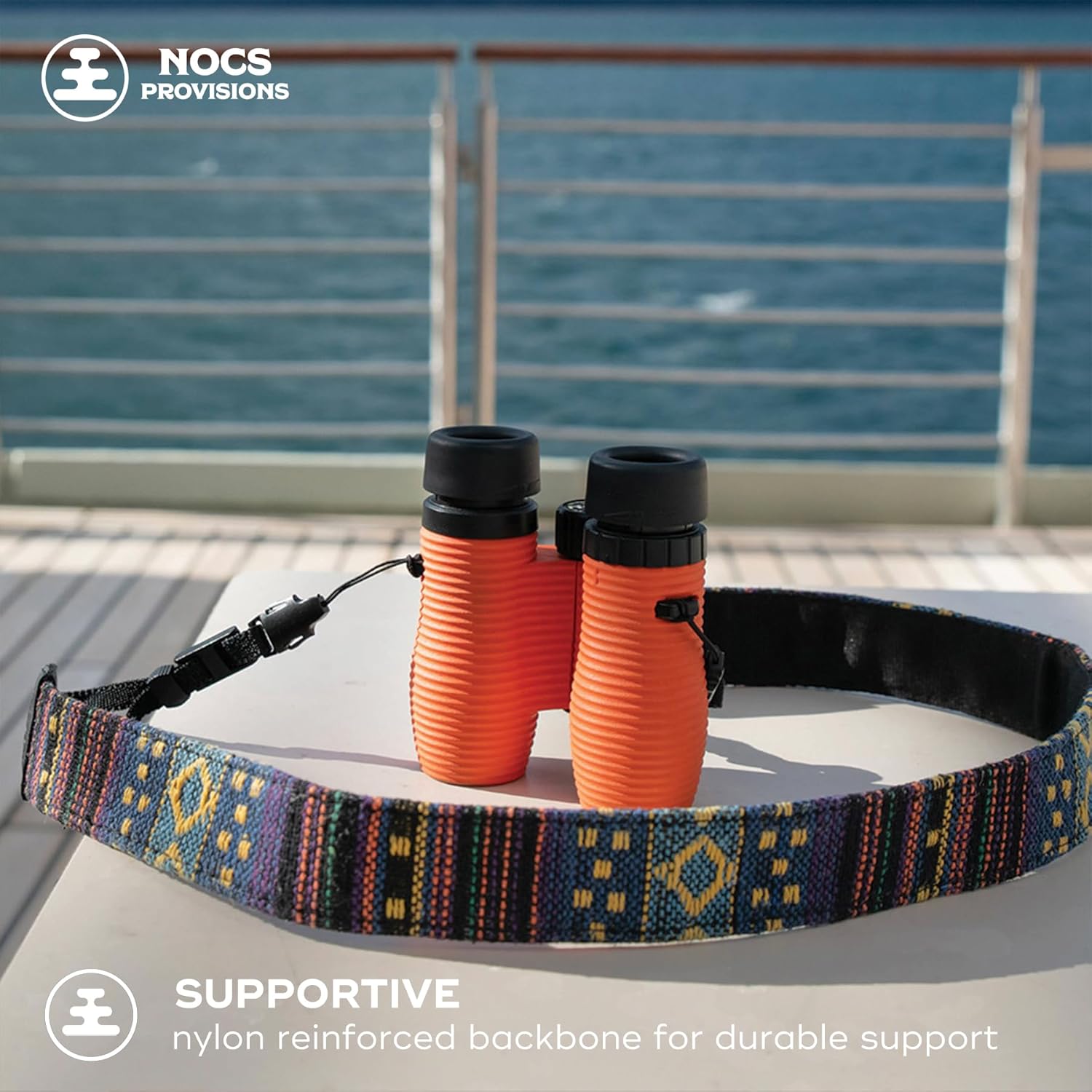 Nocs Provisions Woven Tapestry Strap, Binocular & Camera Reinforced Universal Wide Shoulder & Neck Strap for Men & Women