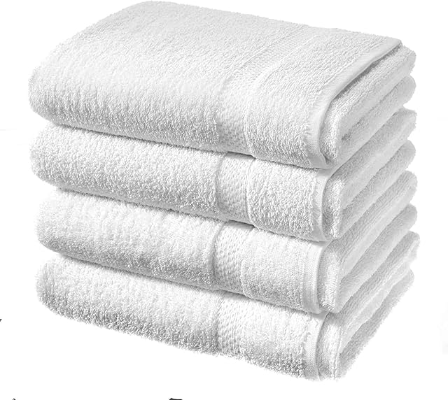 Luxury pack of 4 Bath sheets 100% cotton Towels Bath sheet supersoft quick dry extra large bath towels, Grey bathsheets for Bathroom, Hotel and Travel, Gym, Spa (White)