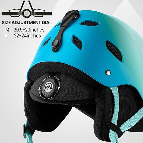 Vista 62 de OutdoorMaster Kelvin - Casco de esquí y snowboard para hombres, mujeres y jóvenes Gris
