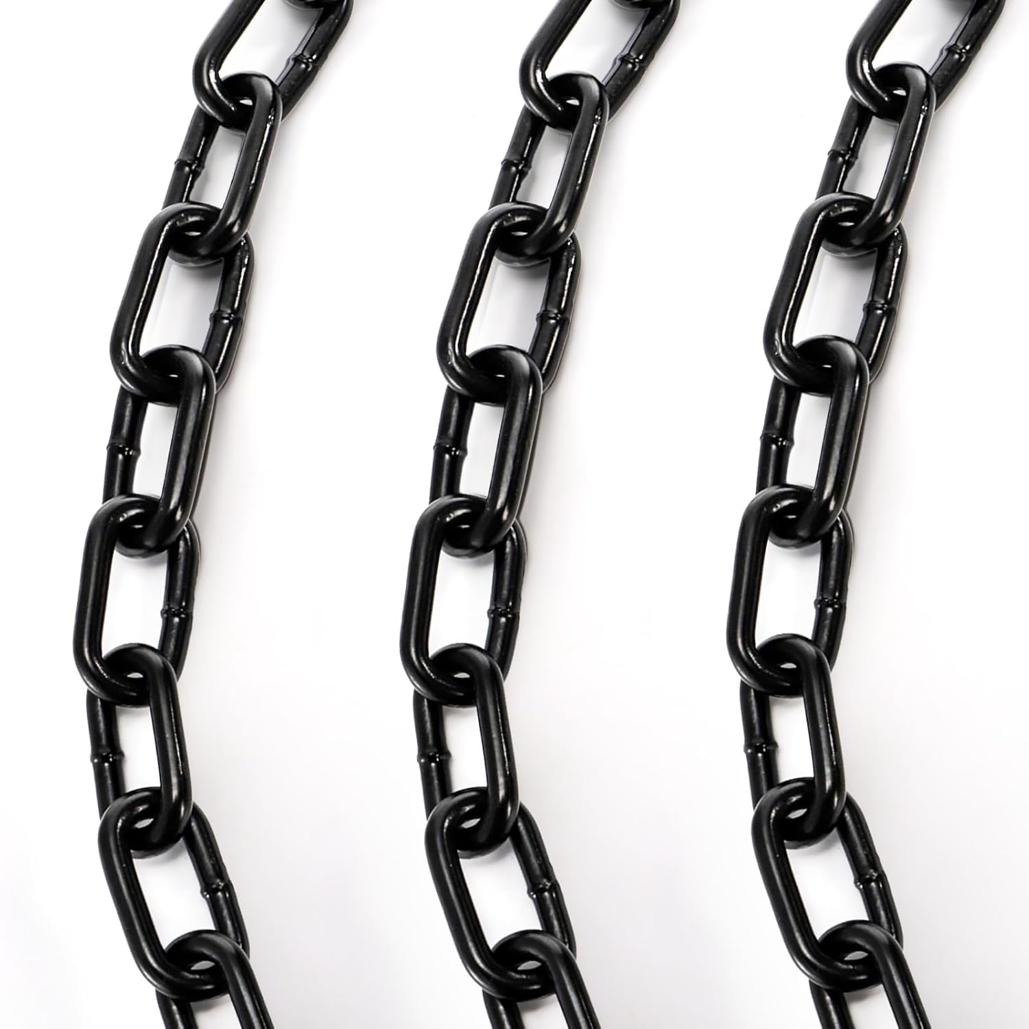 Long Black Chain Link 1/4" x 19.7 Ft, Heavy Duty Metal Porch Swing Chain for Hanging, Carbon Steel Coil Chains for Outdoor Fence, Punching Bag, Hammock Chair, Safe Working Load, Tie Down - Image 3