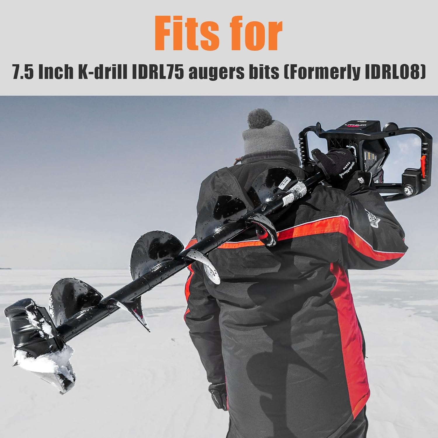 Upgraded Ice Auger Replacement Blades, Fits for 7.5” K-Drill Ice Drill Bit IDRL08 and IDRL75 Augers, Stainless Steel