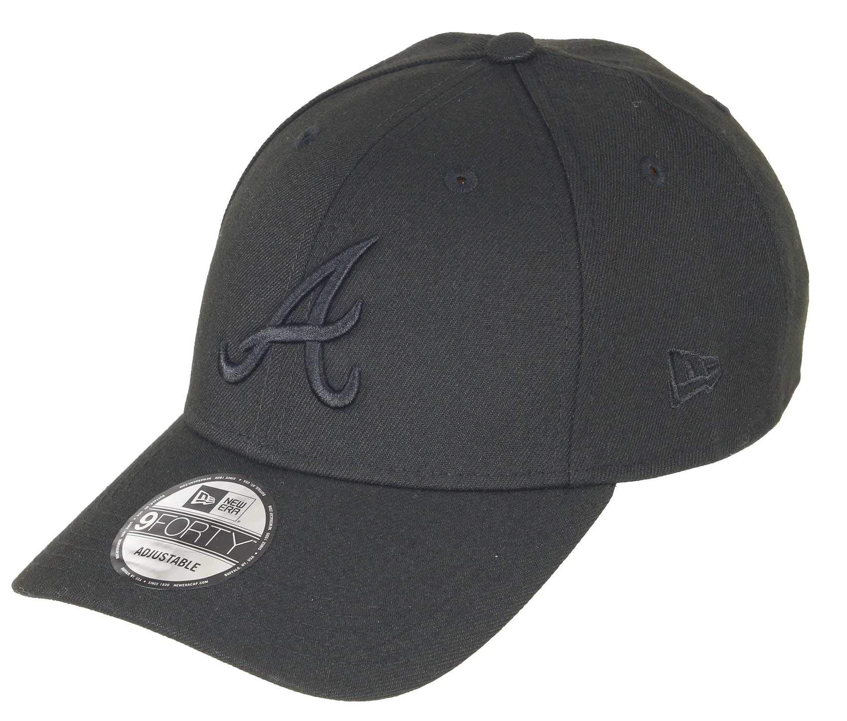 New Era Atlanta Braves 9forty Adjustable Snapback Cap MLB Essential Bob Black - One-Size โ image 1