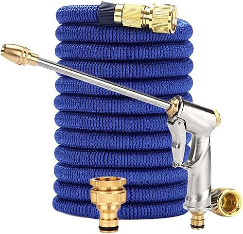 Retractable Garden Hose, Flexible Hose Pipe with 8 Function Water Spray Hosepipes Nozzle (4500, Centimeters)