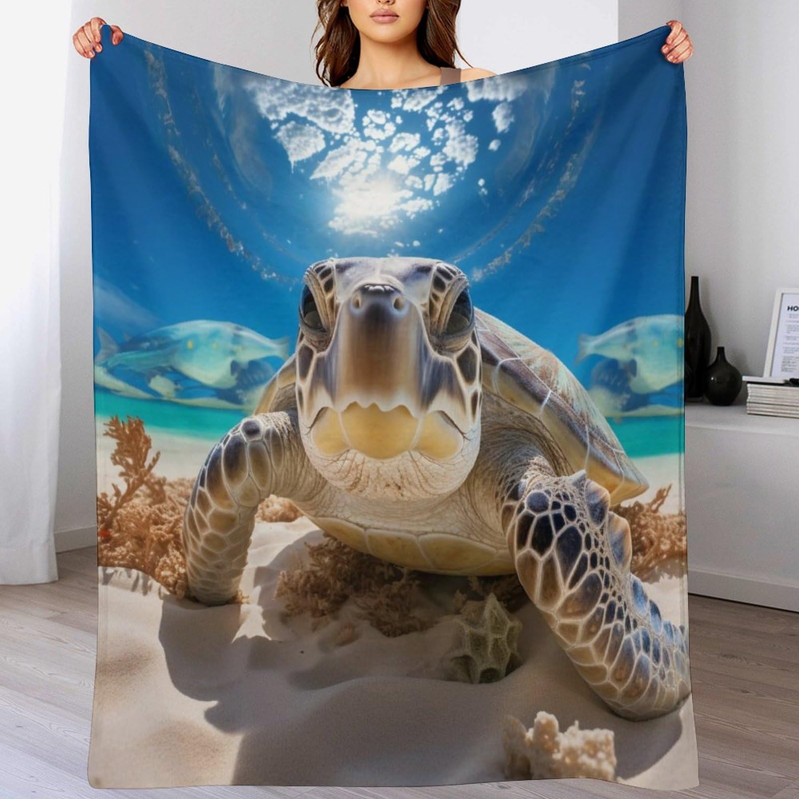 Couverture polaire tortue thermique pour améliorer le sommeil profond