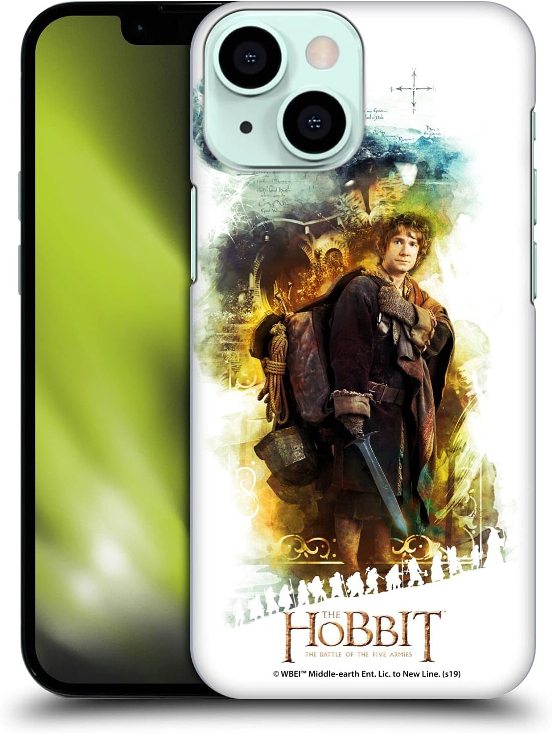 Head Case Designs Officially Licensed The Hobbit The Battle of the Five Armies Bilbo Journey Graphics Hard Back Case Compatible with Apple iPhone 13 Mini