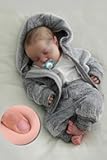 Lifelike Reborn Baby Dolls Silicone Full Body Boys - 17-Inch Real Baby Feeling Realistic-Newborn Baby Doll Full Body Vinyl Real Life Baby Dolls with Toy & Gift Box for Kids
