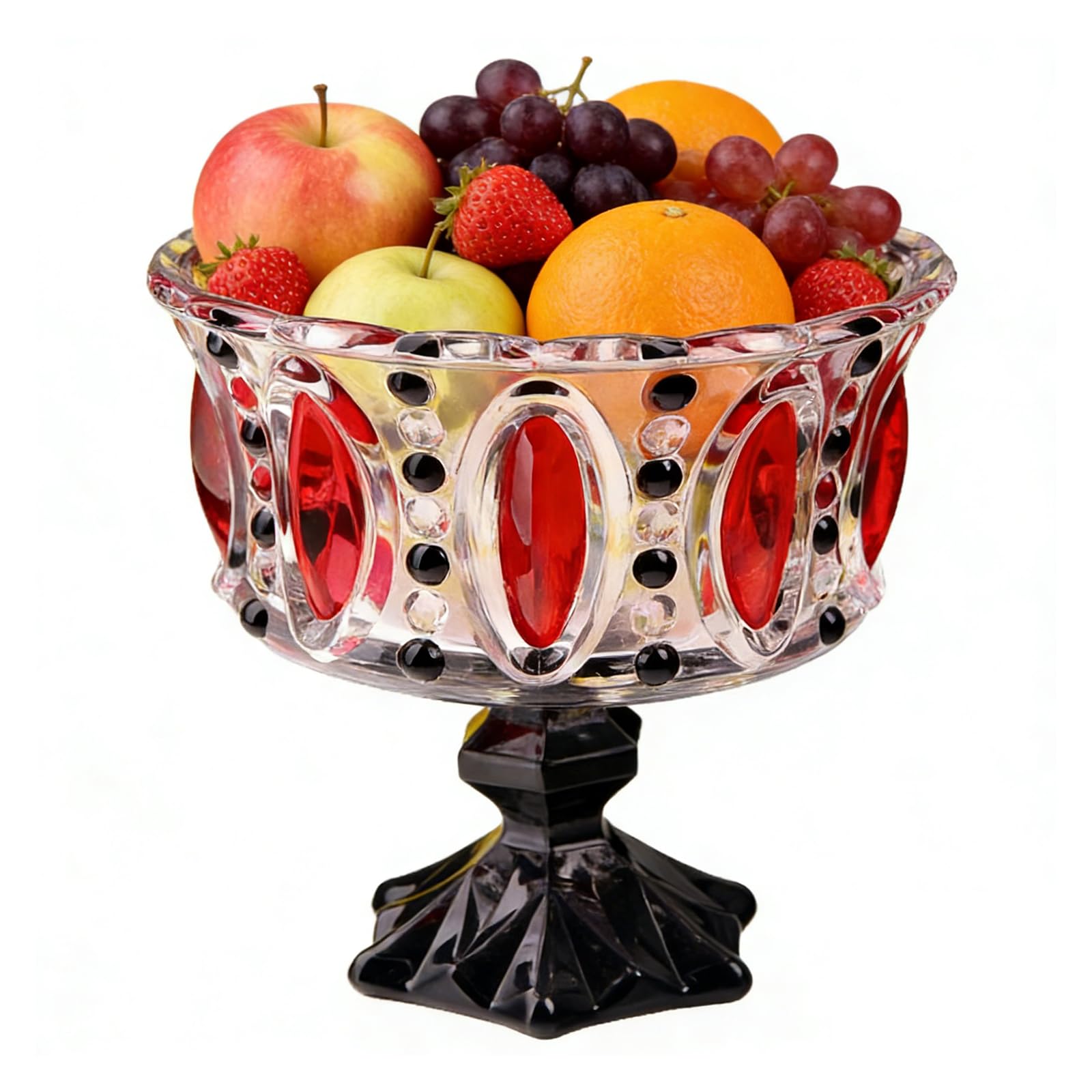LUCKGONI Elegant High Foot Glass Fruit Bowl Perfect For Dessert And Party Serving Restaurants Footed Ice Cream Cup