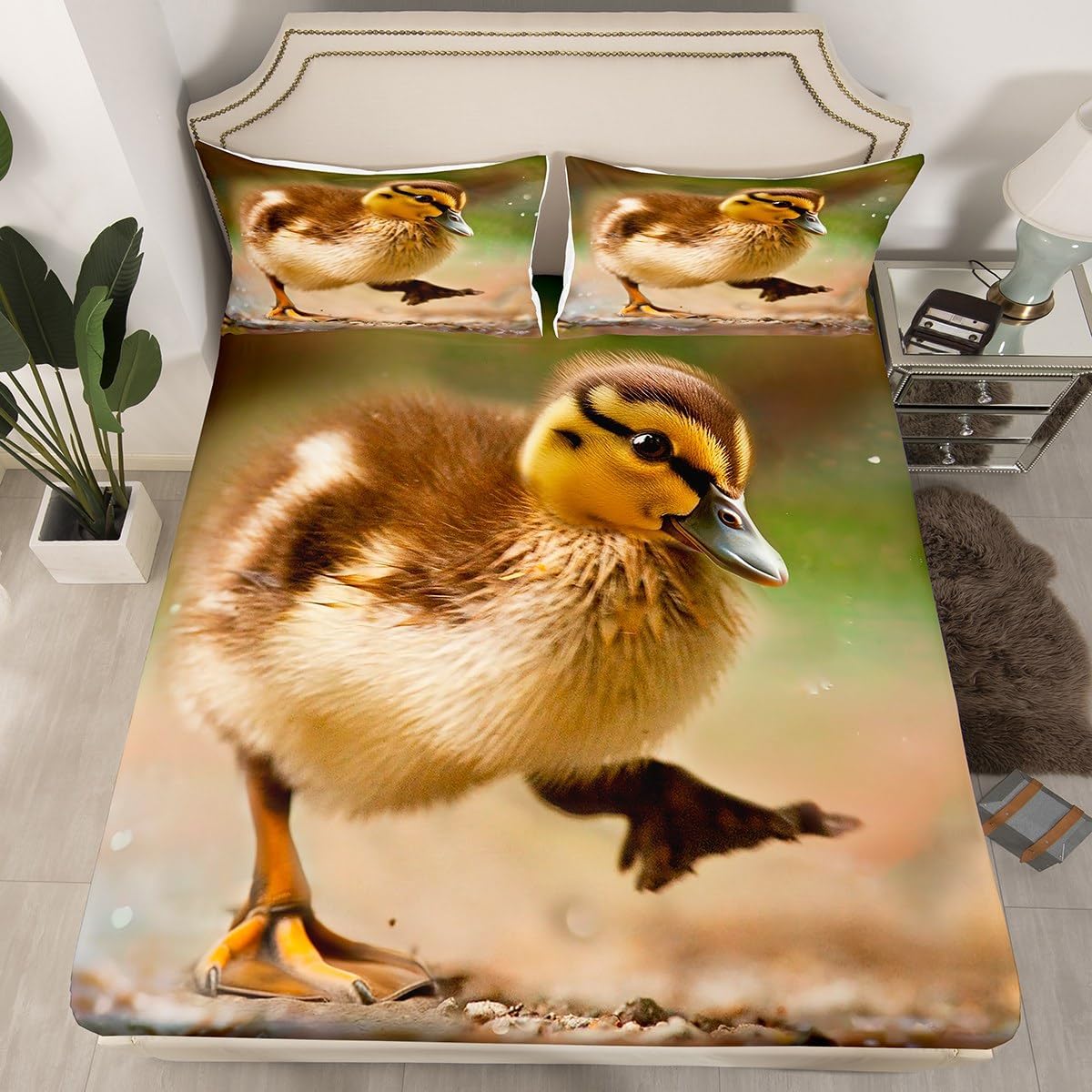 Cute Dolphin Bedding Set Twin Size Dolphin Jumping Bed Set for Girls Teens Bedroom Decor Kids Sea Animals Fitted Sheet Soft Microfiber Blue Ocean Wave Bed Cover(1 Fitted Sheet+1 Pillow Case)