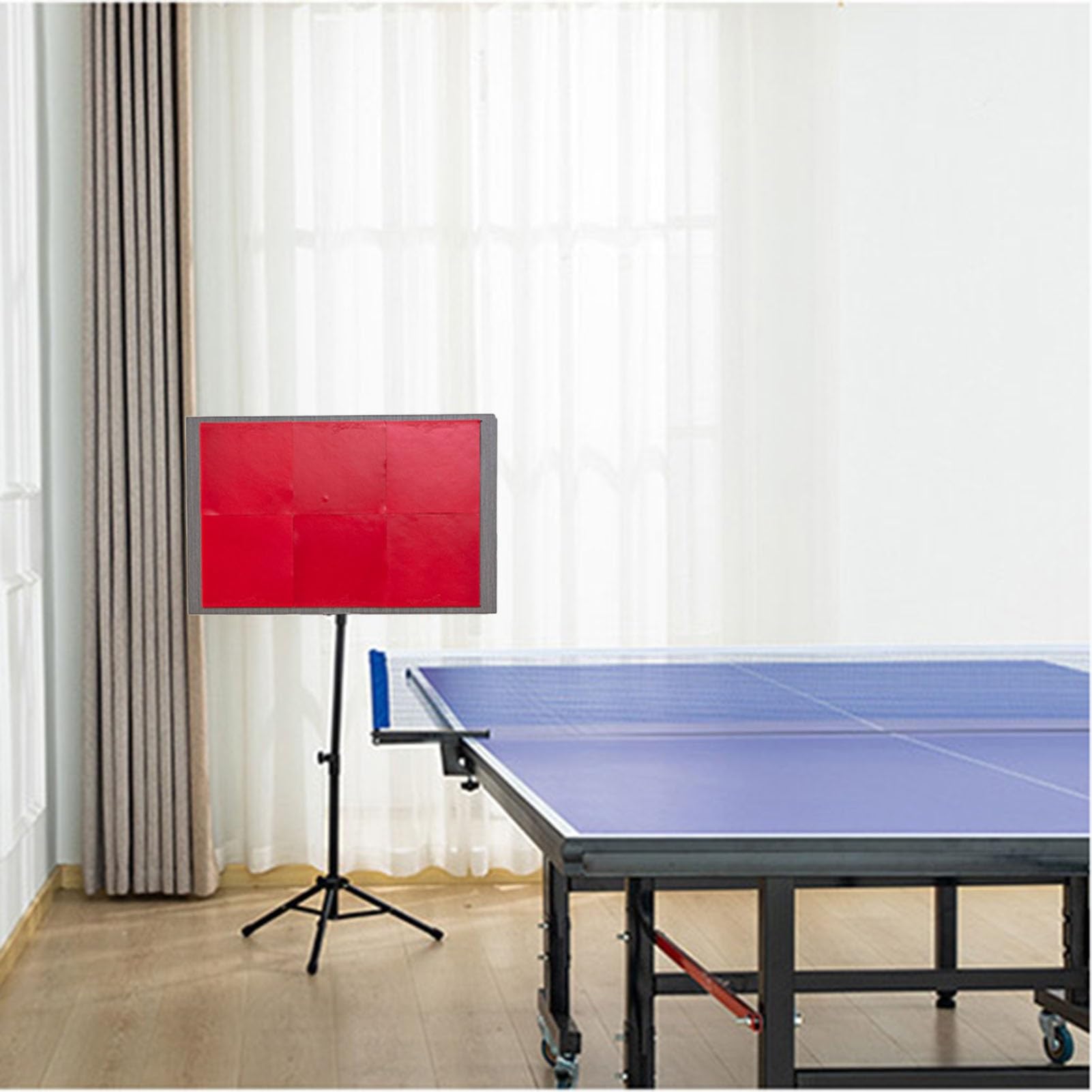 Tavola da ping pong pieghevole per rimbalzo, angolo regolabile a 360°, per allenamento di ritorno per palestra domestica, scrivania o pavimento