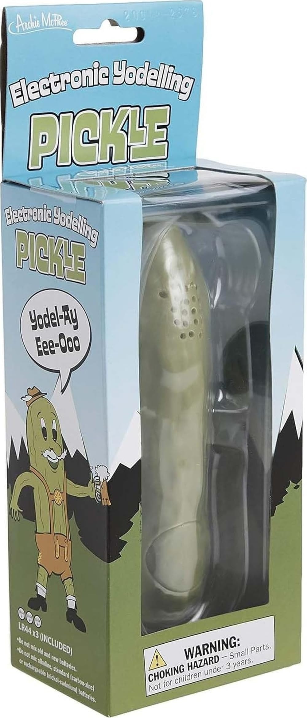 Archie McPhee Yodeling Pickle: A Musical Toy, Fun for All Ages, Great Gift, Hours of Mindless Entertainment, Multi-colored
