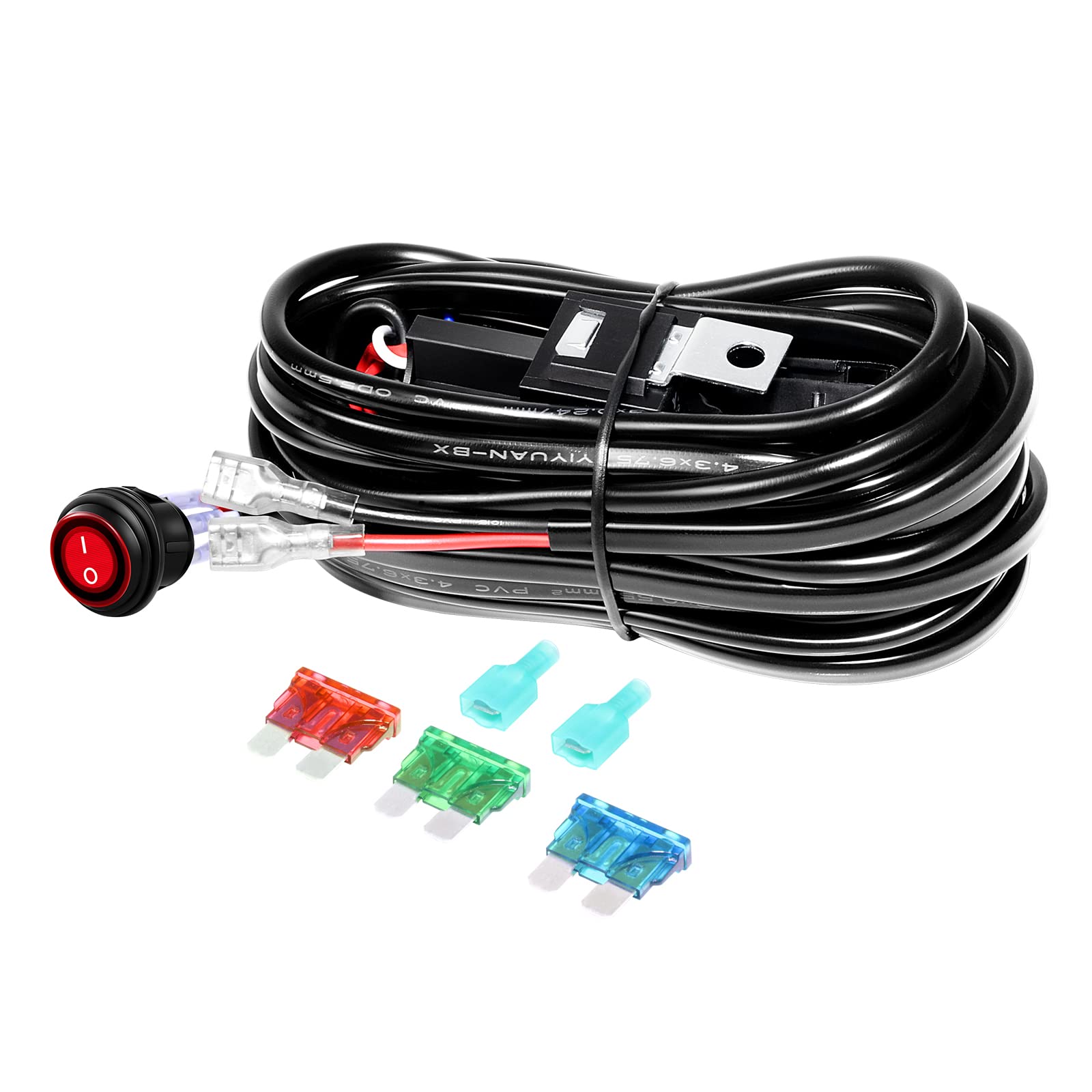 RIGIDON 23 Pulgadas 59 cm 324W barra de luz led y 12v kit de cableado, tubo abrazadera soporte de montaje, Barras luminosas led faros trabajo foco led para off road camión coche ATV 4x4 vehículos