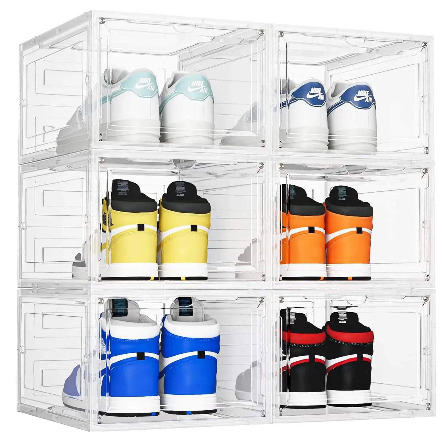 Homestrap Clear Multi Bins |Multipurpose Transparent Storage Box |Collapsable And Strong Shoe Box (Pack Of 12) - Plastic (B0CPVG789B) Amazon Price History, Amazon Price Tracker