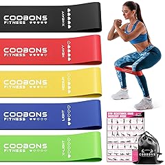 Resistance Bands for Working Out, Exercise Bands Resistance Bands Set with 5 Resistance Levels, Latex Loop Bands for Women Men, Workout Bands for Legs, Glutes, Strength Training, Yoga, Home Gym