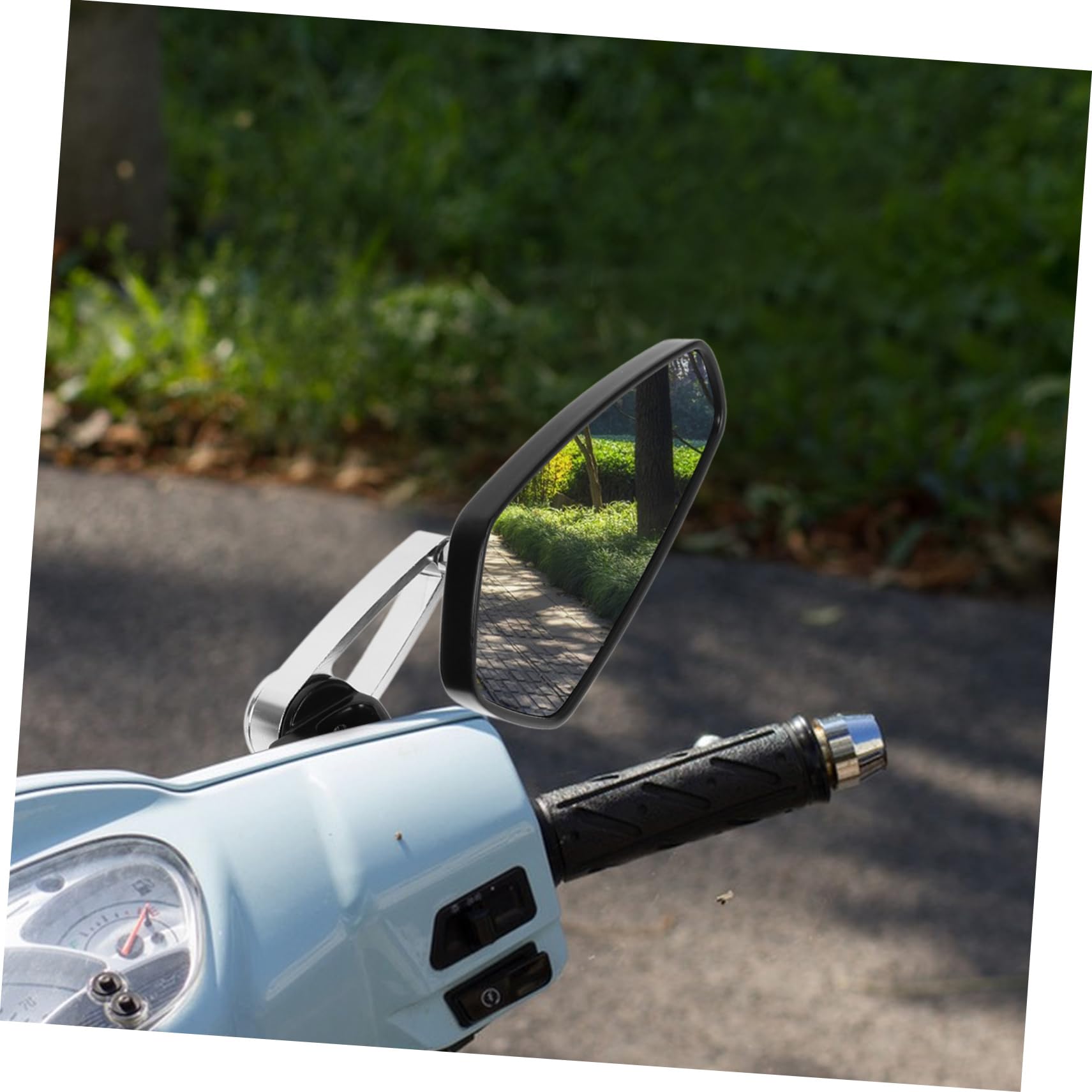 Miroir Rétroviseur Moto Style Rétro Rétroviseurs Latéraux pour Guidon Moto avec Caméra Embarquée Aluminium pour Tout-