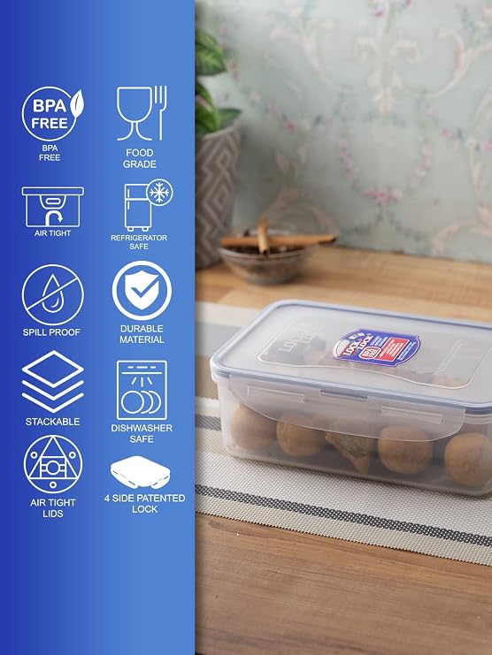 LocknLock Classic Rectangle 1L Airtight Food Storage Container with Lid