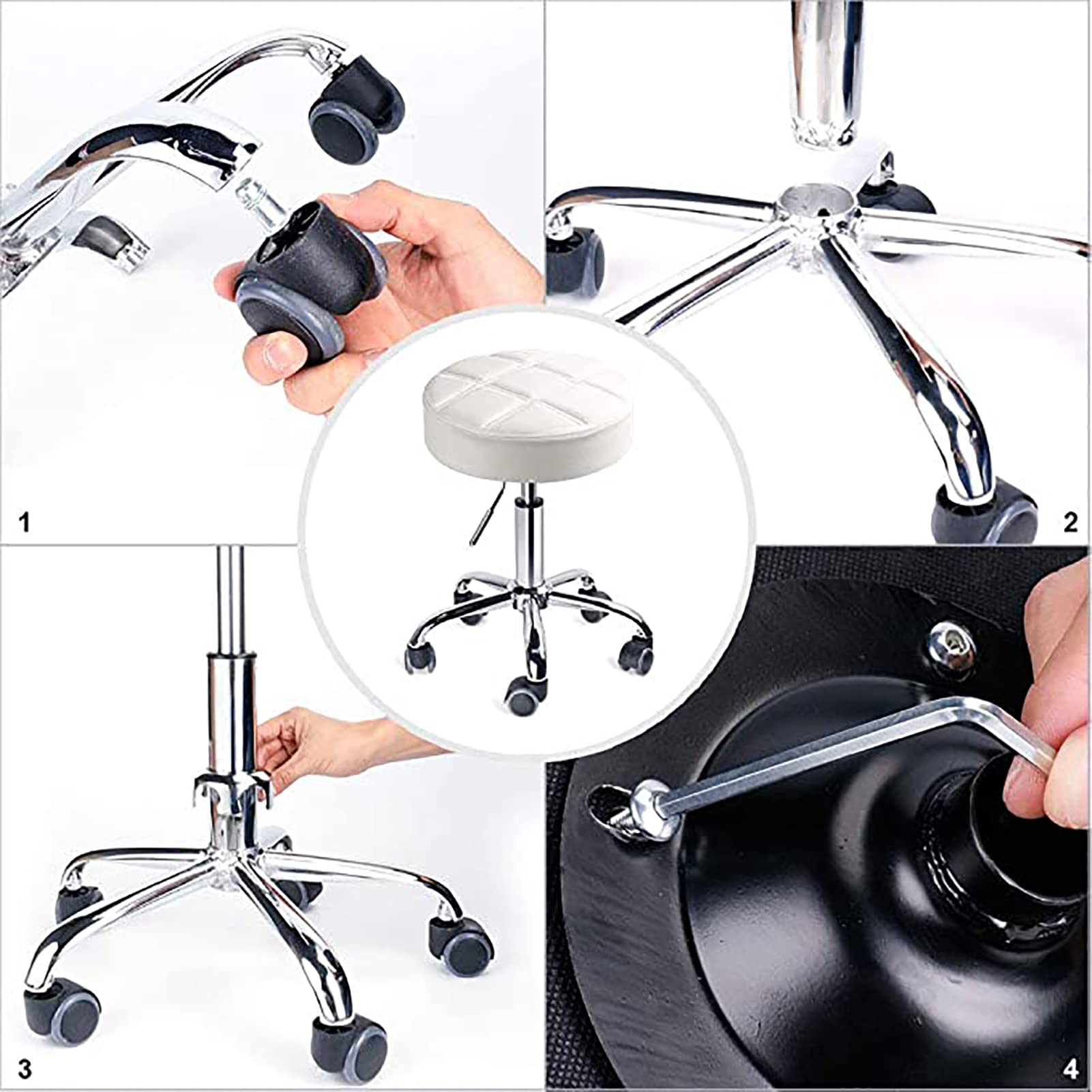 Amazon.co.jp: 回転スツールチェア高さ調節可能、ヘビーデューティ油圧