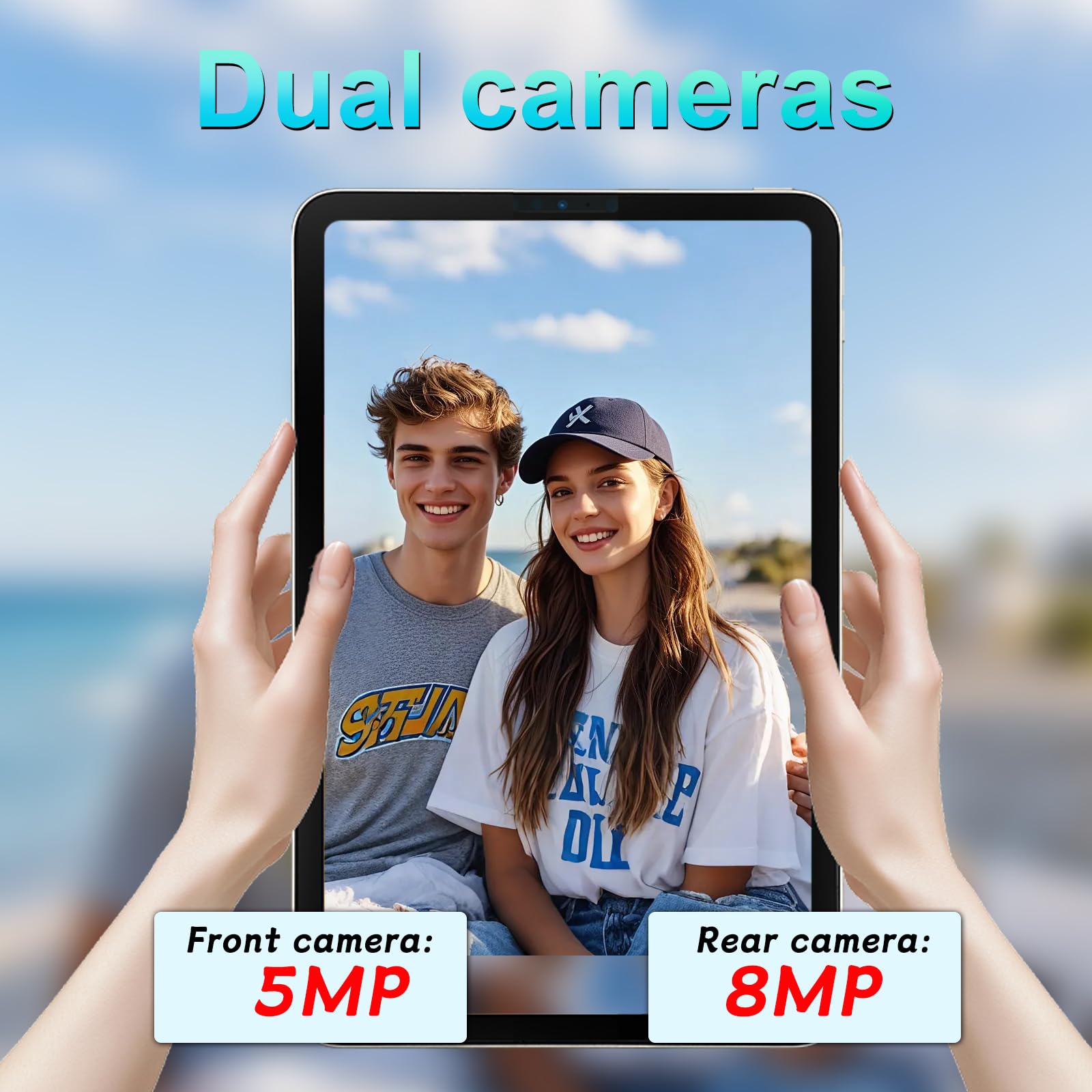 Tablet Android 15 da 8,7 pollici, display Incell, 16 GB (6 + 10) GB + 128 GB con custodia