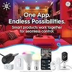 GE CYNC Outdoor Smart Bulb PAR38 Full Color 90W Replacement, Bluetooth/Wi-Fi Enabled, Works with Alexa, Google Assistant Without Hub