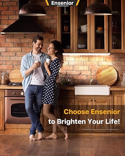 Miniatura 7 de Ensenior Iluminación LED de 32 pulgadas para debajo del gabinete, instalación cableada o enchufable, 5CCT seleccionable por color,