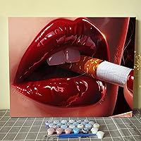 Vista 10 de Tucocoo Pintura al óleo estilo graffiti por números para adultos principiantes con marco, pintura de guitarra fresca por número sobre lienzo