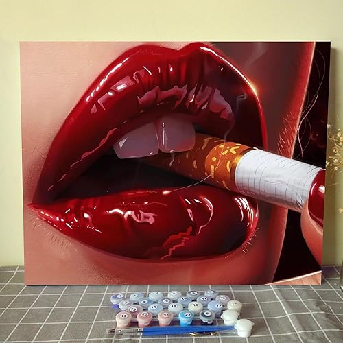 Miniatura 10 de Tucocoo Pintura al óleo estilo graffiti por números para adultos principiantes con marco, pintura de guitarra fresca por número sobre lienzo