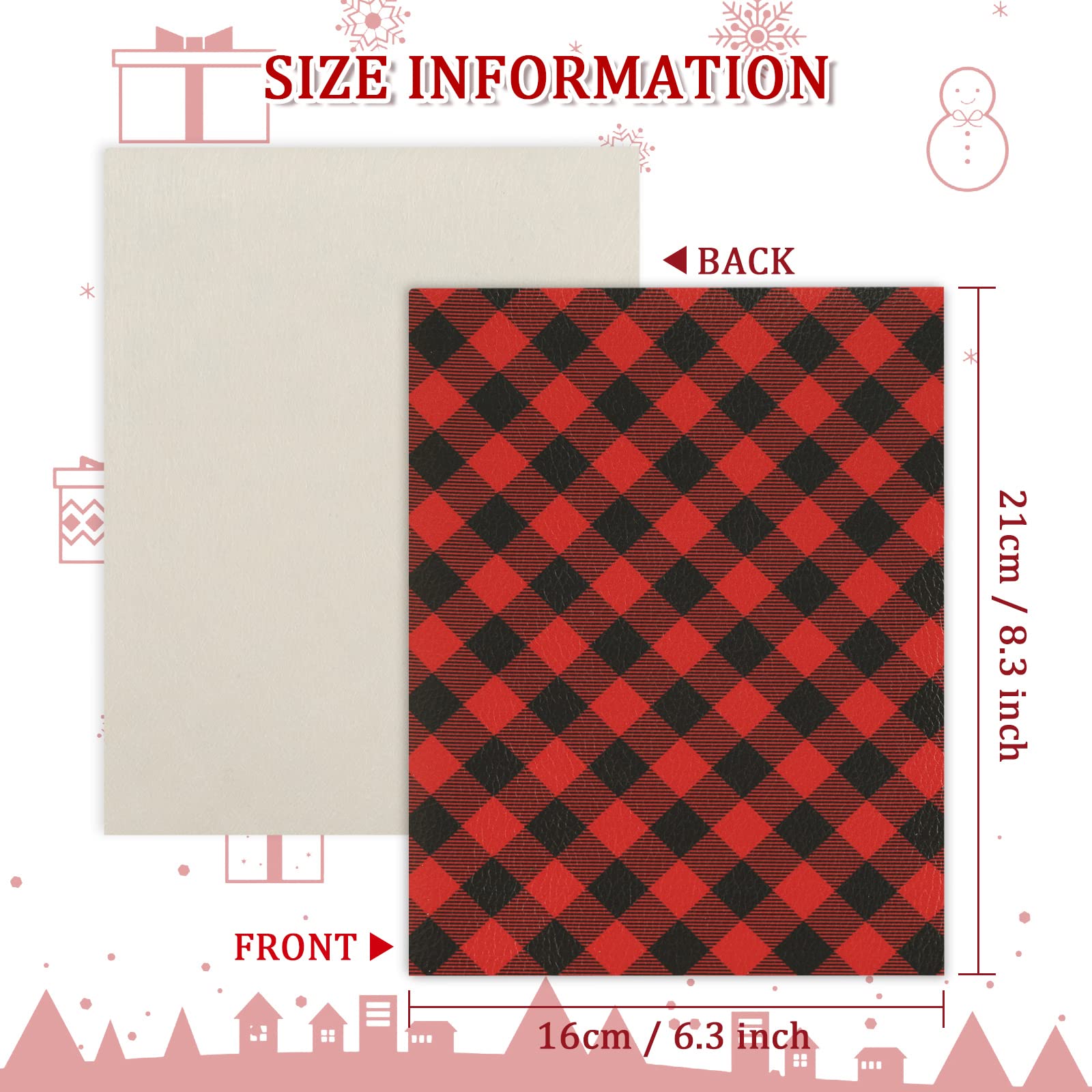 10 Blätter Kunstleder Weiß & Schwarz – 20x30 Cm, Gemustert, Für DIY Ohrringe & Basteln