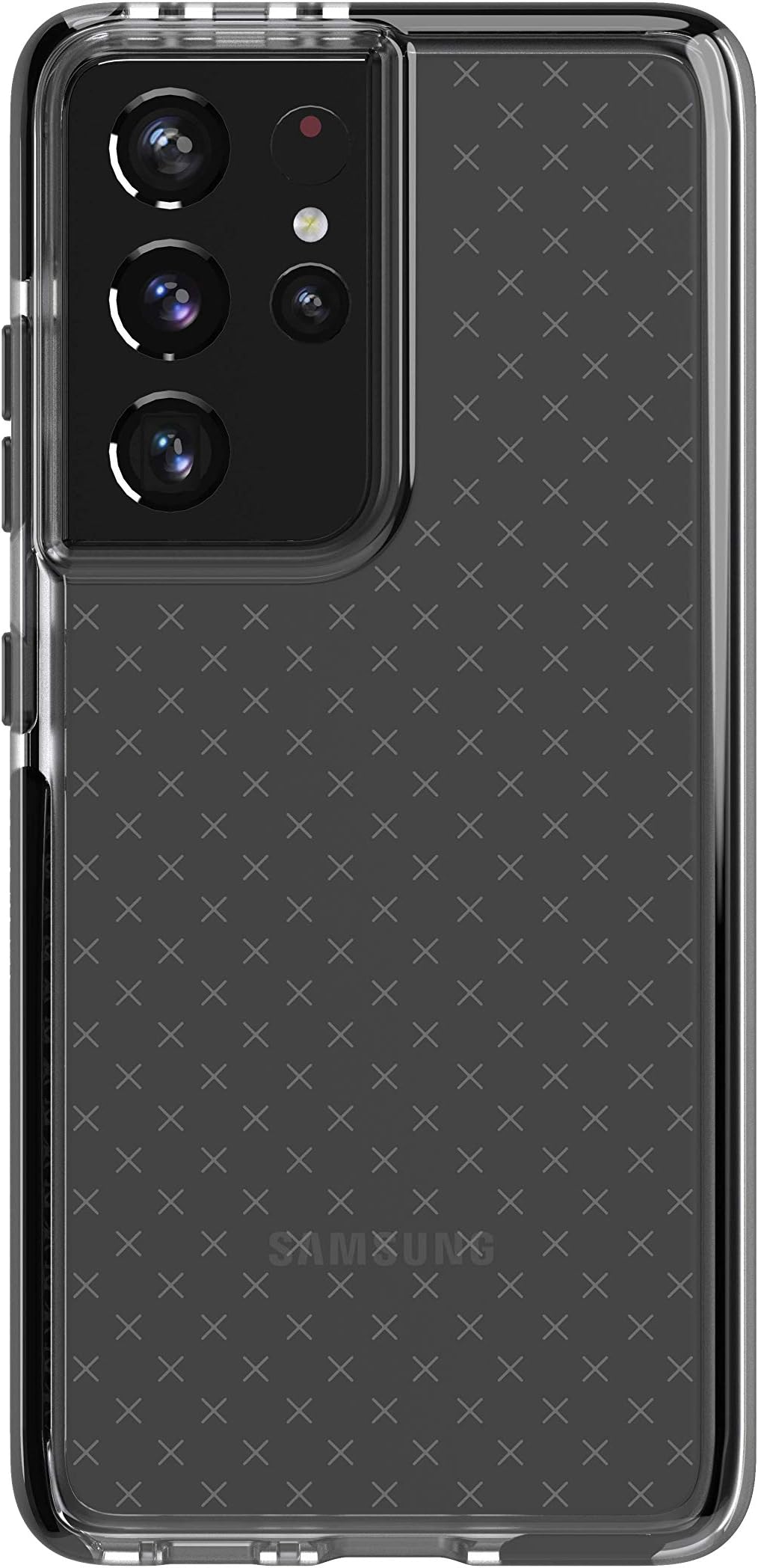 tech21 Evo Check Phone Case for Samsung S21 Ultra 5G - 12 ft. Drop Protection, Smokey/Black