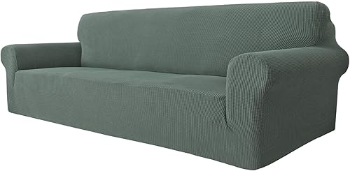 Miniatura 76 de MAXIJIN Fundas para sofá de 3 cojines (71"-91"), funda elástica de 1 pieza para sofá, protector de muebles con parte inferior elástica para niños y
