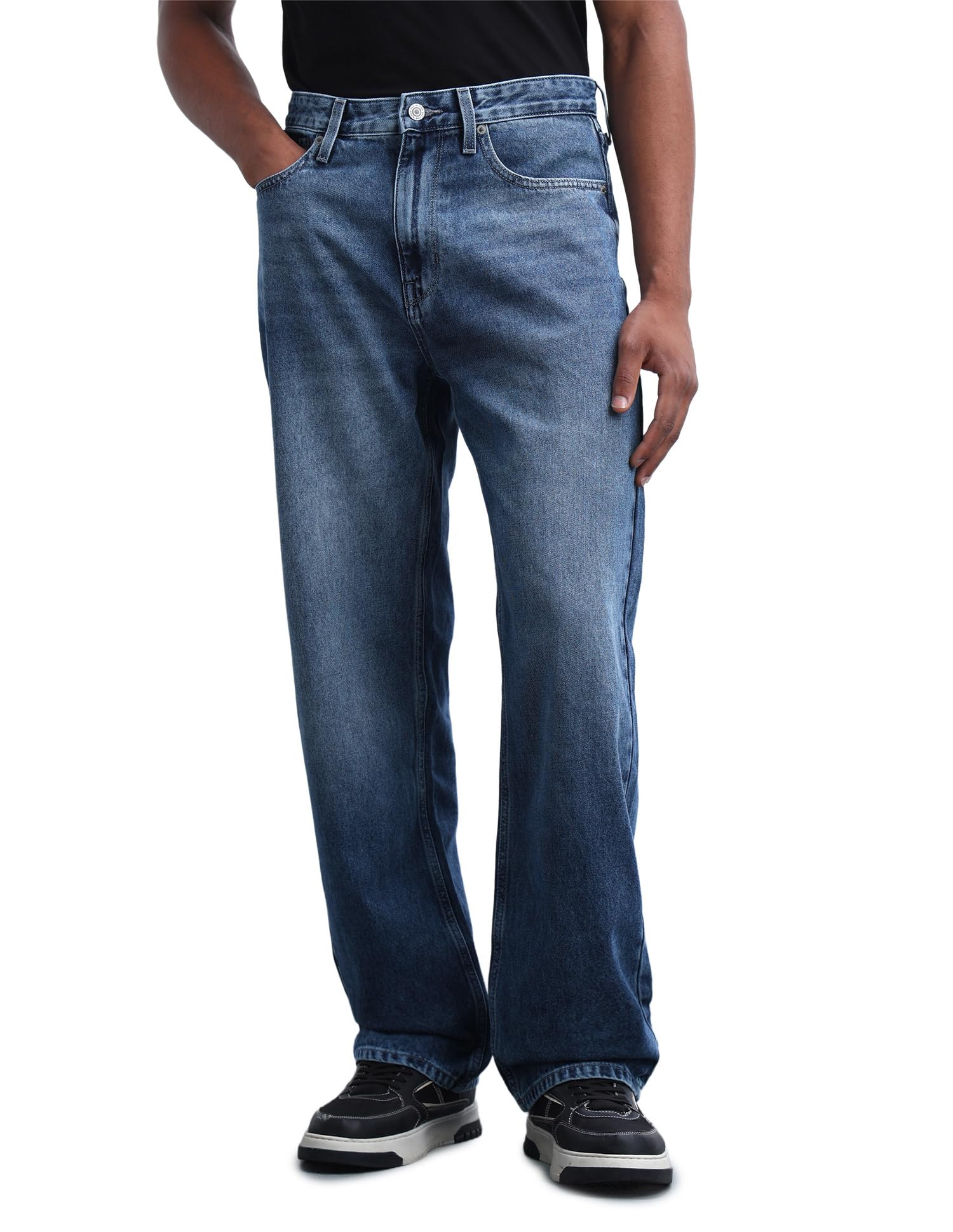 flying machine Men's Loose Fit Jeans| Solid | Mid Rise | Stretchable | Jeans for Man-picture-21