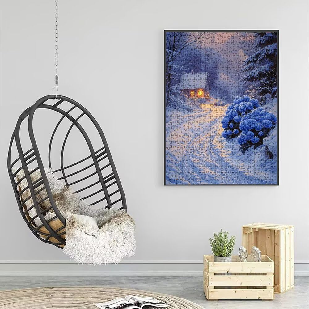 Puzzle 6000 sztuk, śnieżny las dla dorosłych 6000, drewniane puzzle, klasyczne gry edukacyjne, niemożliwe wyzwanie, gry i zajęcia rodzinne, prezent kreatywności DX0YL1989