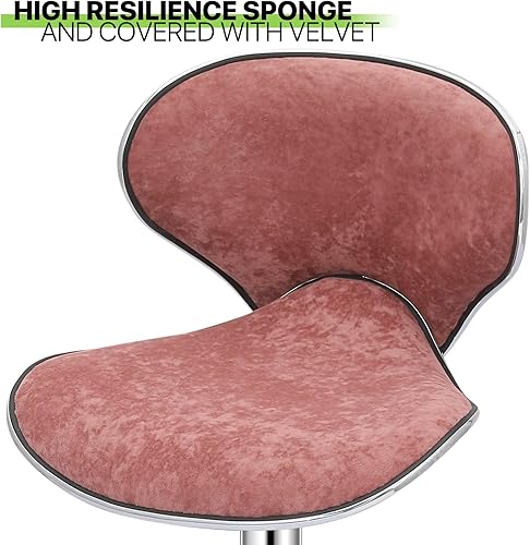 Miniatura 82 de Magshion Juego de 4 taburetes de bar giratorios ajustables de piel sintética para mostrador de comedor Negro -,Marrón,Canela/Escapada