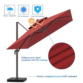 リルピヨ Amazon.com : ZLACUIU 10x13FT Cantilever Outdoor Patio