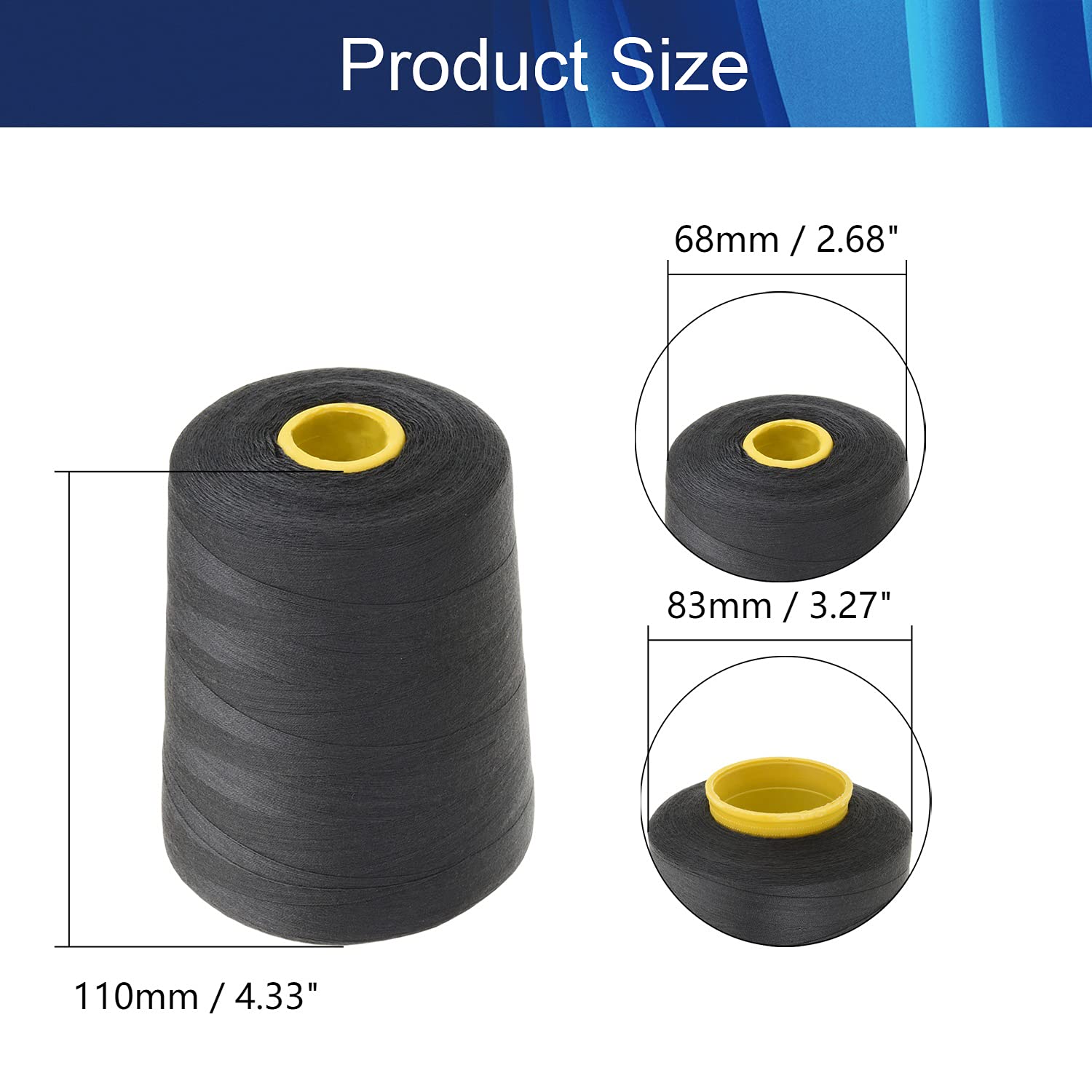 Aicosineg Fil à Coudre Pour Machine à Coudre En Polyester 402, 8 000 M Par Bobine, Pour Machine à Coudre à Faire Soi-même, Vert Militaire 422, 1 Pièce