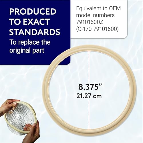 Miniatura 4 de Impresa 79101600Z Junta para lente de luz de piscina  Sello de luz de piscina de silicona impermeable  Fácil reemplazo de la junta  Paquete de 2,