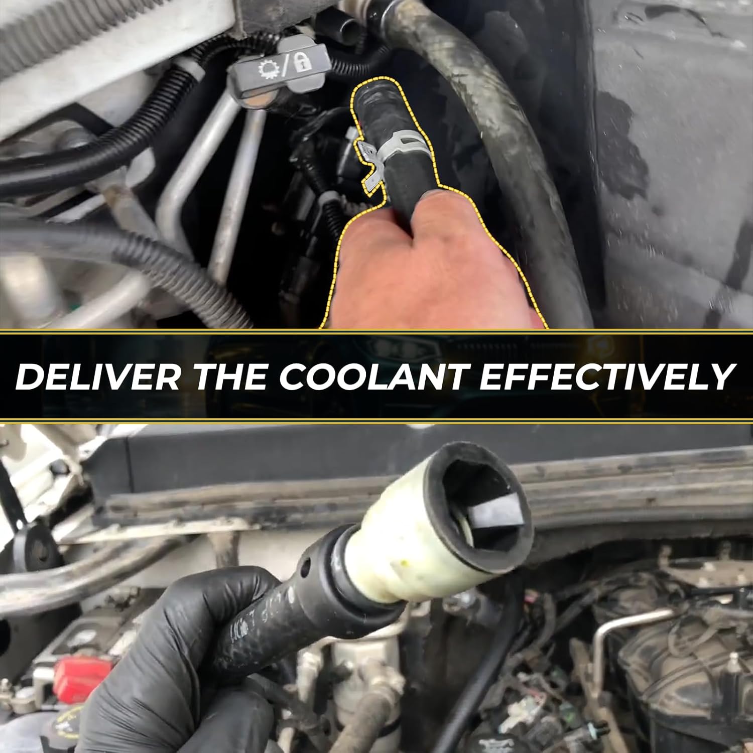 Engine Cooling Water Pipe Radiator Coolant Water Hose Fit for Chevy Silverado 2000-2014 5.3L 6.0L 6.2L V8 Tahoe Avalanche Suburban Fit for GMC Sierra Yukon HUMMER H2 Cadillac Escalade # 15834772