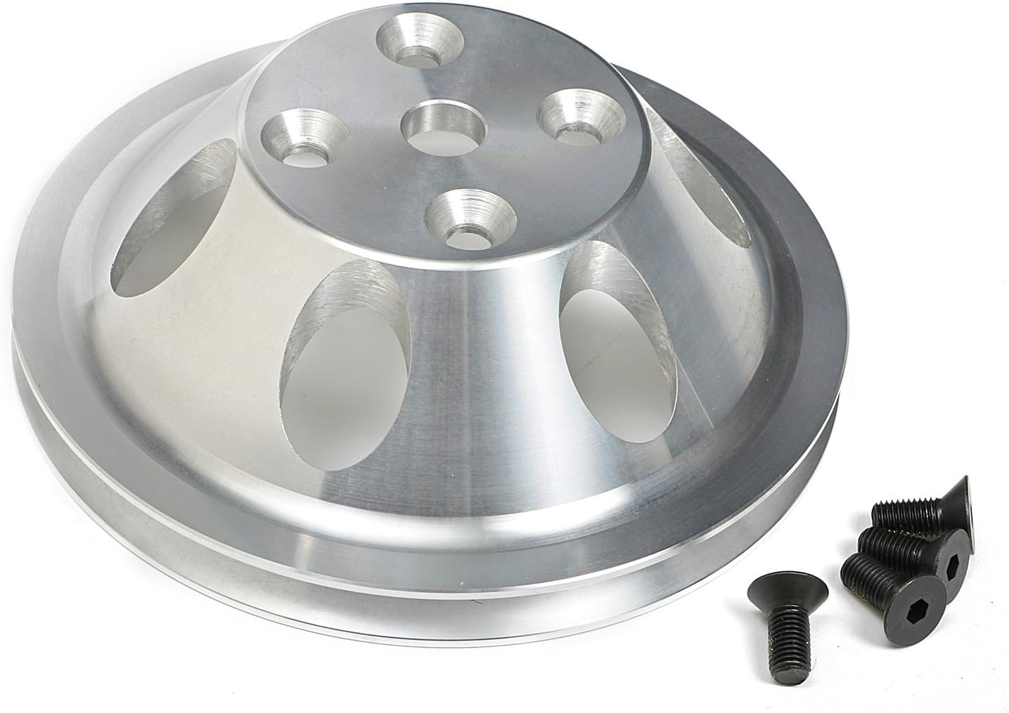 Trans-Dapt 9482 Aluminum Single-Groove Water Pump Pulley
