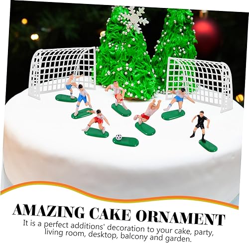 Miniatura 3 de Gadpiparty 1 juego de accesorios decorativos para tartas, accesorios de equipo de fútbol, jugadores de fútbol, figuras de jugador de fútbol,