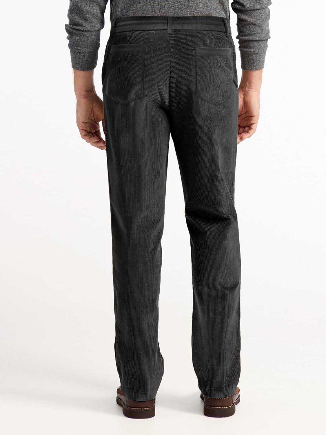 PLEPAN Men's Corduroy Pants - Casual Classic Fit Stretch Elastic Waist Dress Pants - Image 2