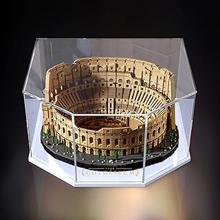 Display Box Compatible with Lego 10276 Colosseum Dustproof Display Case, Model Collectibles Display Case (No Lego Model) (White)