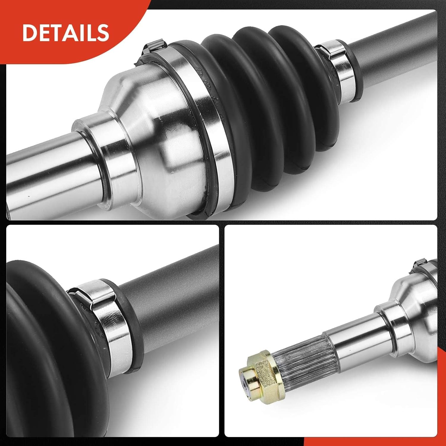 A-Premium Pair (2) Front CV Axle Shaft Assembly Compatible with Yamaha Big Bear 400 07-11, Grizzly 350 07-11, Grizzly 450 08-10, Driver and Passenger Side, Replace# 4S12510F0000, 4S12510J0000