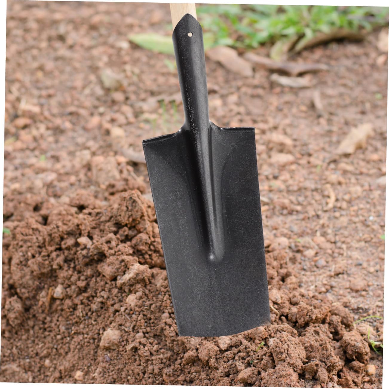 Garden Spade Shovel for Planting Narrow Mouth Manganese Steel Thickened Tree Digging Tool Soil Gardening Hand Spade for Lawn and Farm Use