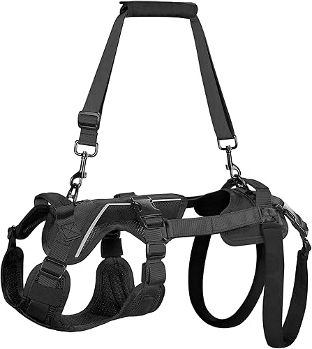 OneTigris Arnés de elevación para perros pequeños XS, arnés transportador para perros pequeños, chaleco de elevación de cuerpo completo con correas