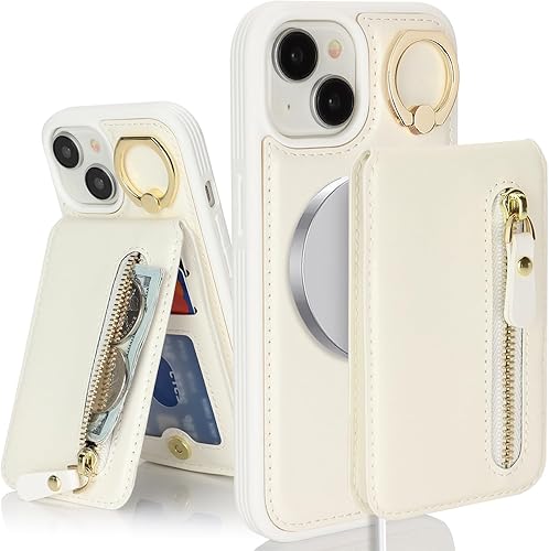 Miniatura 7 de Magsafe Funda para iPhone 15 Pro con tarjetero y tarjetero para iPhone 15 Pro, cartera compatible con cartera desmontable 2 en 1 para hombres,
